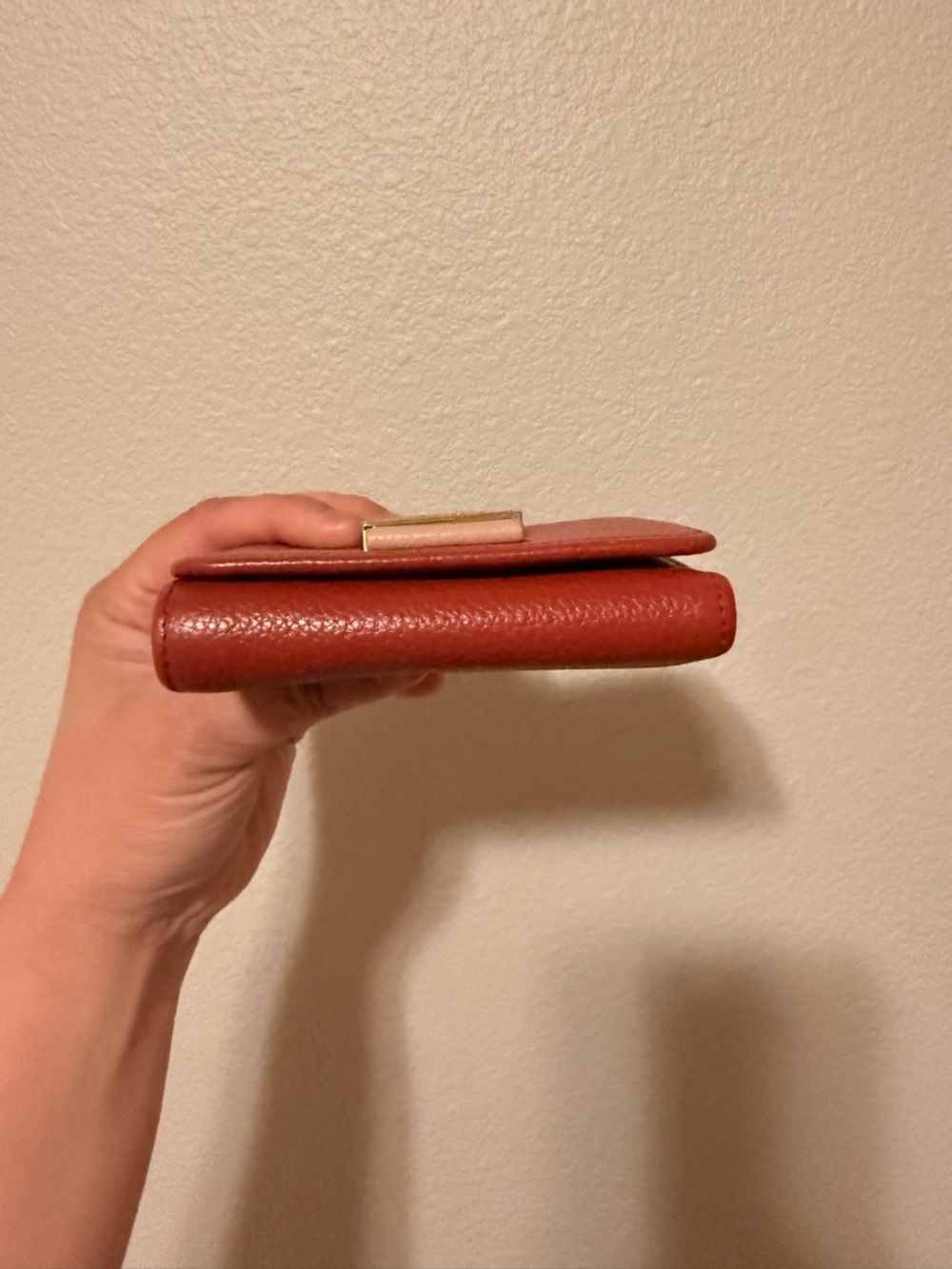 See By Chloé Rust Red Pebbled Leather Short Wallet - Picture 4 of 10